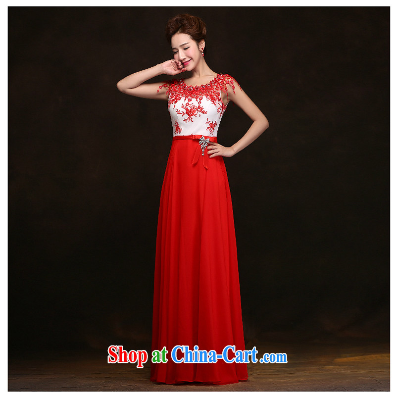 White first to approximately 2015 new marriages served toast red long hosted banquet wedding bridesmaid dress blue bridesmaid clothing red tailored contact Customer Service