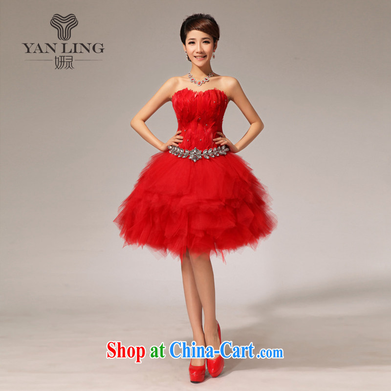 Her spirit 2015 new dress uniform toasting red dress small dress LF XL 117