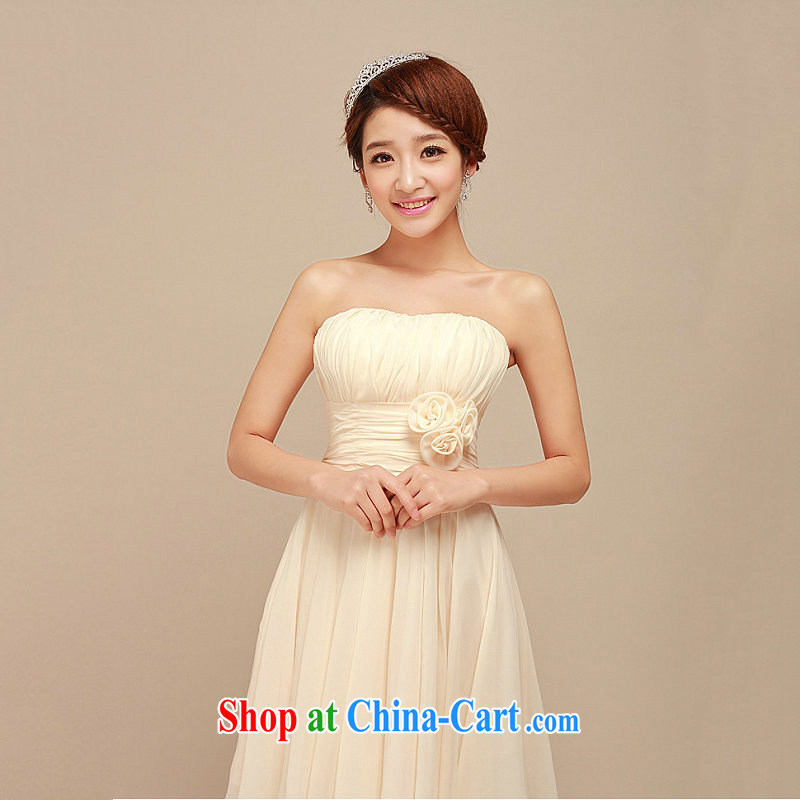 There's a bridesmaid dresses in summer 2015 new Korean version bridesmaid serving short banquet dress sister dress the dress 6105 champagne color code, there's a, shopping on the Internet