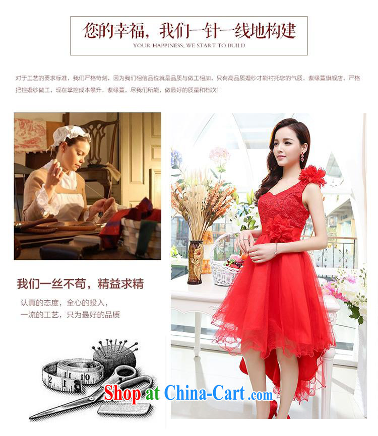 Upscale dress red wedding ceremonial dress dress single shoulder strap lace shaggy skirts long-tail Princess skirt summer 2015 new apricot S pictures, price, brand platters! Elections are good character, the national distribution, so why buy now enjoy more preferential! Health