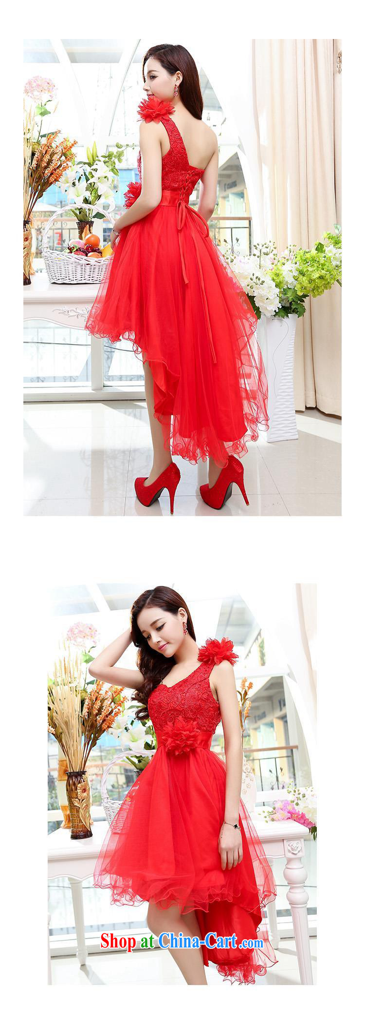 Upscale dress summer 2015 new wedding ceremonial dress dress single shoulder strap lace shaggy skirts long-tail Princess skirt apricot M pictures, price, brand platters! Elections are good character, the national distribution, so why buy now enjoy more preferential! Health