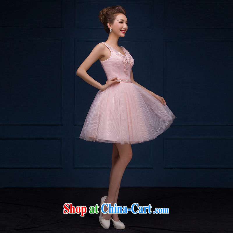 The china yarn 2015 New Red bridal toast serving sweet field shoulder bridesmaid dresses the spring and summer, dresses pink. size does not accept return and china yarn, shopping on the Internet