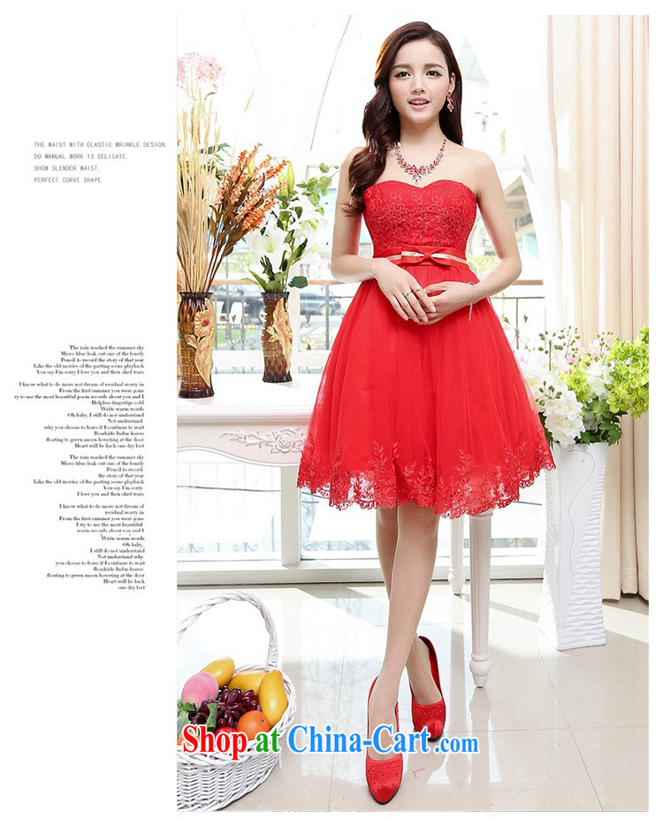 Upscale dress wiped chest dresses dresses summer 2015 new wrapped chest lace shaggy dress bridesmaid dress Princess banquet wedding dress red S pictures, price, brand platters! Elections are good character, the national distribution, so why buy now enjoy more preferential! Health