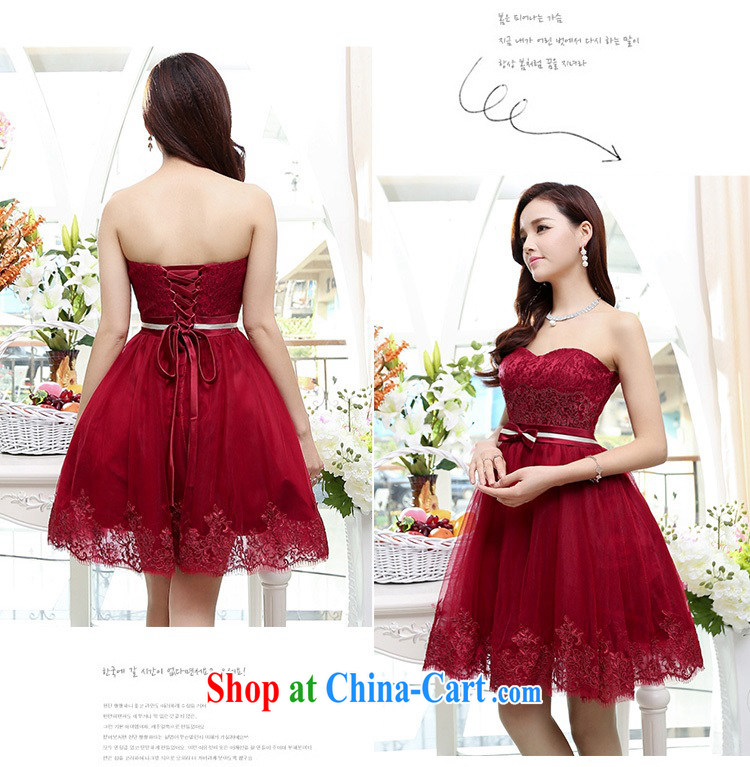 Upscale dress wiped chest dresses dresses summer 2015 new wrapped chest lace shaggy dress bridesmaid dress Princess banquet wedding dress red S pictures, price, brand platters! Elections are good character, the national distribution, so why buy now enjoy more preferential! Health