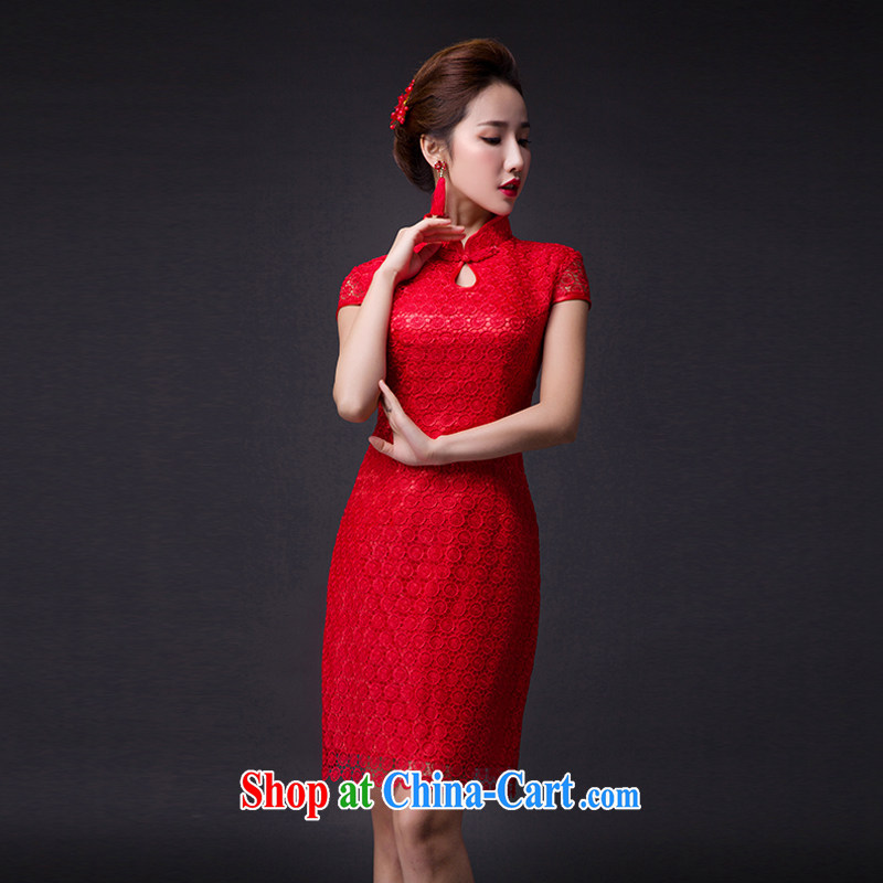 Hi Ka-hi 2015 new bows dresses, classic style retro fine embroidery only the US is withholding dress skirt L 004 red left size tailored-hi Ka-hi, shopping on the Internet