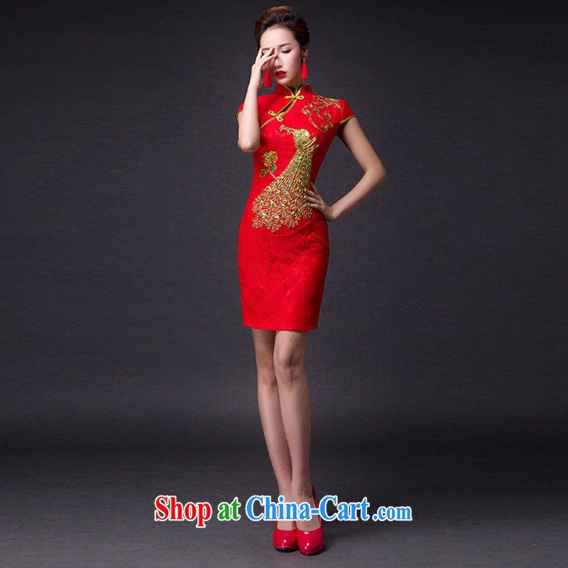 Hi Ka-hi 2015 new bows dresses, classic style retro fine embroidery only the US is withholding dress skirt L 005 red left size tailored-hi Ka-hi, shopping on the Internet