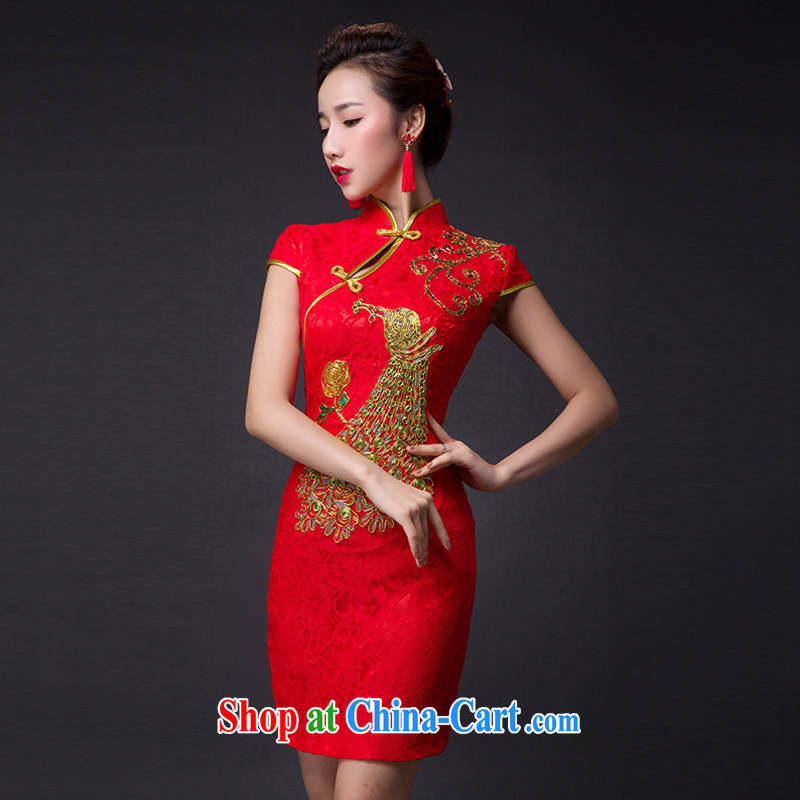 Hi Ka-hi 2015 new bows dresses, classic style retro fine embroidery only the US is withholding dress skirt L 005 red left size tailored-hi Ka-hi, shopping on the Internet