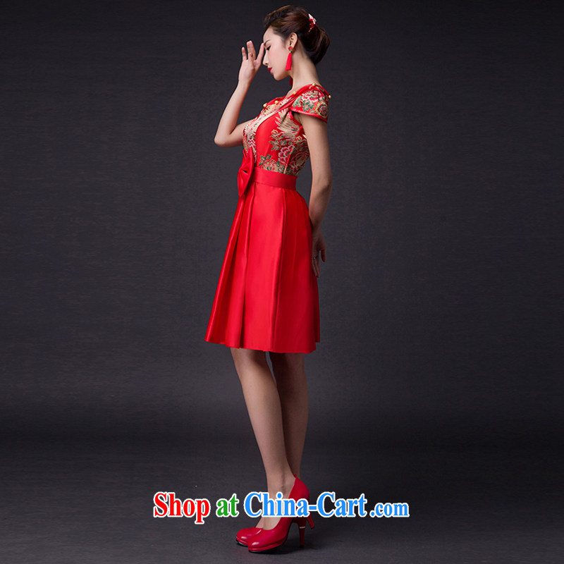 Hi Ka-hi 2015 new bows dresses, classic style retro fine embroidery only the US is withholding dress skirt L 006 red left size tailored-hi Ka-hi, shopping on the Internet