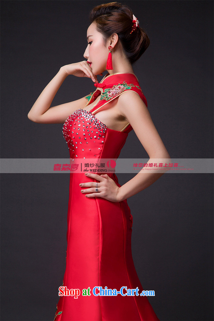 Hi Ka-hi 2015 new bows dresses, classic style retro fine embroidery only American-tie dress skirt L 007 wine red leaves size tailored pictures, price, brand platters! Elections are good character, the national distribution, so why buy now enjoy more preferential! Health