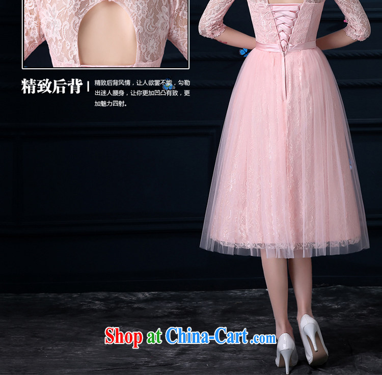 A good service is a new 2015 pink bridesmaid clothing girls summer fashion, long, small dress sister's bridesmaid dress with round collar chest no flowers, 3 cuff XL pictures, price, brand platters! Elections are good character, the national distribution, so why buy now enjoy more preferential! Health