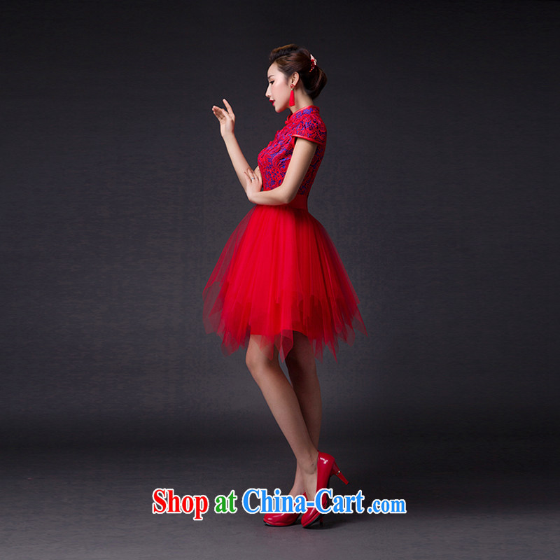 Hi Ka-hi 2015 new bows dresses, classic style retro fine embroidery only the US is withholding dress skirt L 008 wine red leaves size tailored-hi Ka-hi, shopping on the Internet