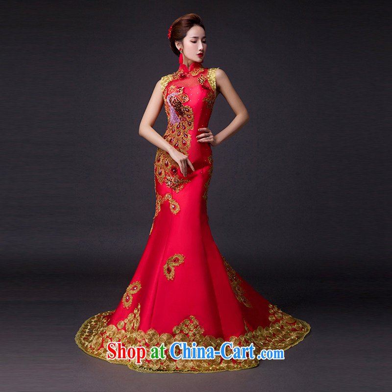 Hi Ka-hi 2015 new bows dresses, classic style retro fine embroidery only the US is withholding dress skirt L 011 wine red leaves size tailored-hi Ka-hi, shopping on the Internet