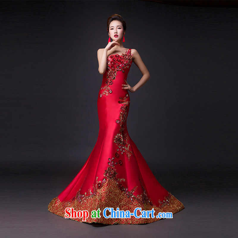 Hi Ka-hi 2015 new bows dresses, classic style retro fine embroidery only the US is withholding dress skirt L 012 wine red leaves size tailored-hi Ka-hi, shopping on the Internet