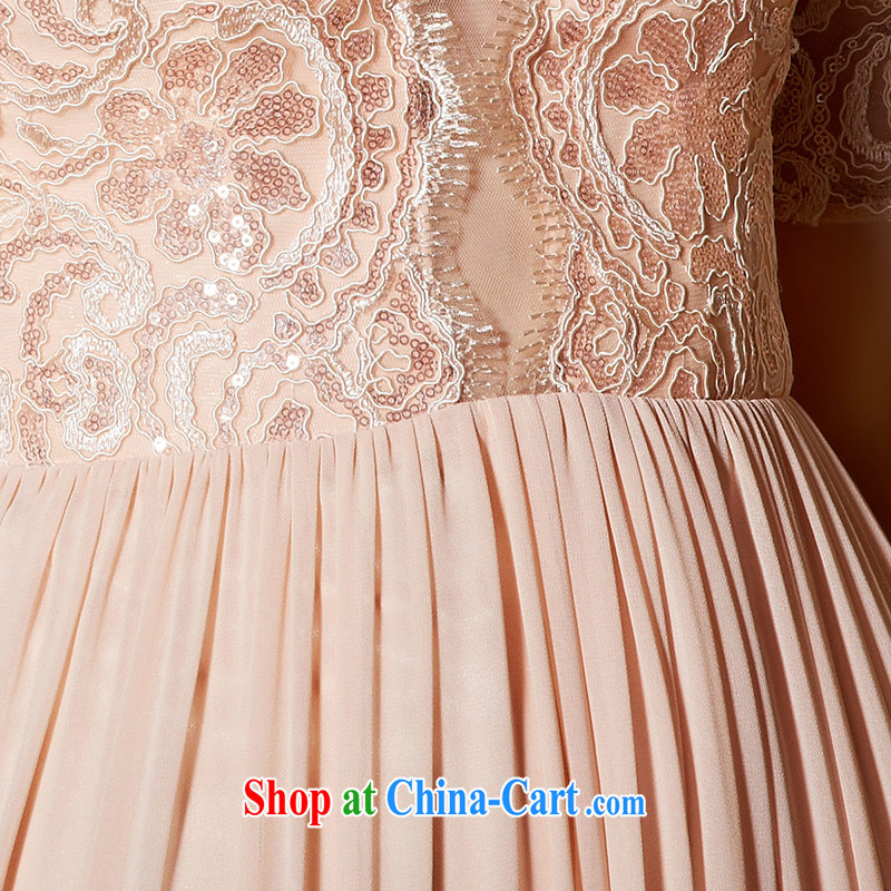 Creative Fox Evening Dress 2015 new banquet dress lace pink bridal bridesmaid dress long high-waist evening dress bows dress long skirt 30,839 picture color XXL, creative Fox (coniefox), online shopping