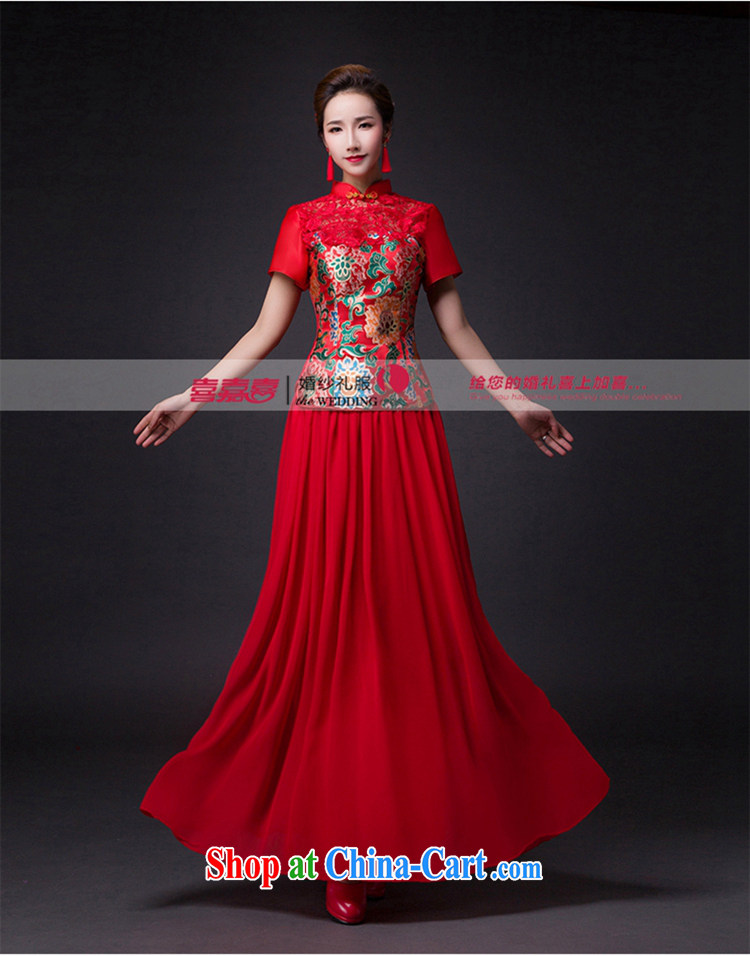Hi Ka-hi 2015 new bows dresses, classic style retro fine embroidery only American-tie dress skirt L 019 red XXL pictures, price, brand platters! Elections are good character, the national distribution, so why buy now enjoy more preferential! Health
