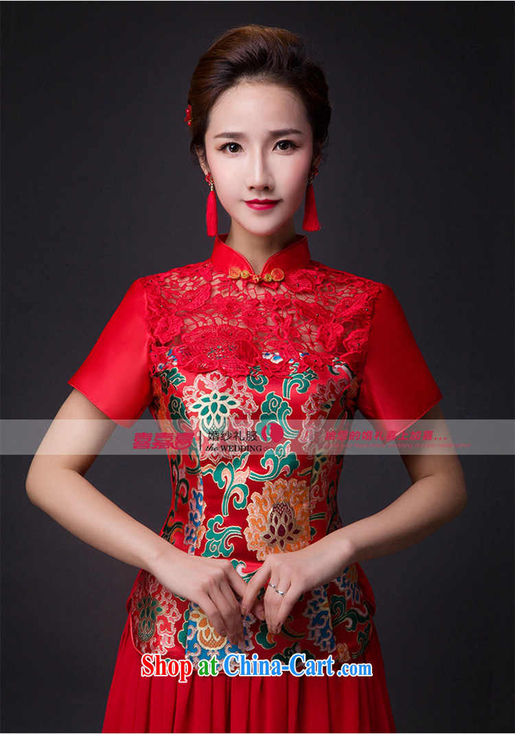 Hi Ka-hi 2015 new bows dresses, classic style retro fine embroidery only American-tie dress skirt L 019 red XXL pictures, price, brand platters! Elections are good character, the national distribution, so why buy now enjoy more preferential! Health