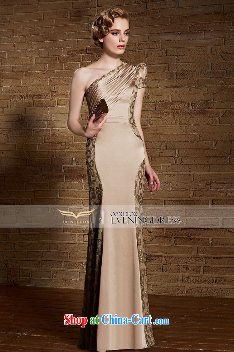 Creative Fox Evening Dress 2015 New Long, pearl cultivation, lace dress single shoulder bridesmaid dress Evening Dress bride toast dress 30,882 picture color XXL pictures, price, brand platters! Elections are good character, the national distribution, so why buy now enjoy more preferential! Health