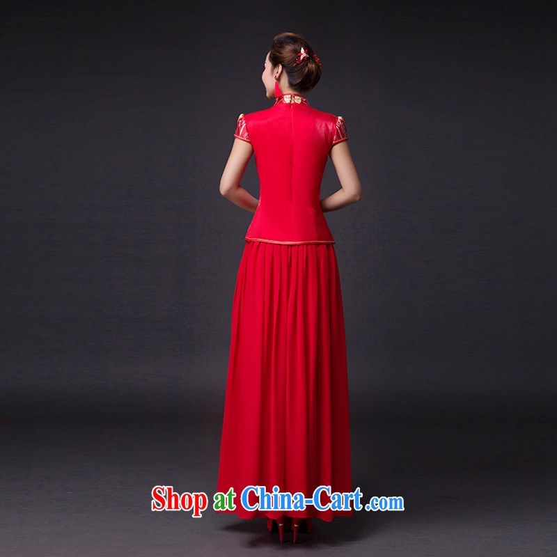 Hi Ka-hi 2015 new bows dresses, classic style retro fine embroidery only the US is withholding dress skirt L 020 red left size tailored-hi Ka-hi, shopping on the Internet