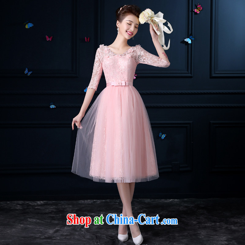 A good service is a new 2015 bridesmaid clothing female summer long, accompanied by her sister in her small dress bridesmaid dress V collar, cuff XL 3