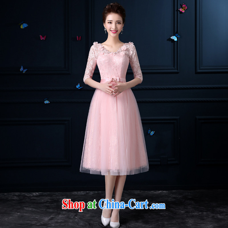 A good service is a new 2015 bridesmaid clothing female summer, long, accompanied by her sister in her small dress bridesmaid dress V collar, cuff XL 3, good service, and, on-line shopping