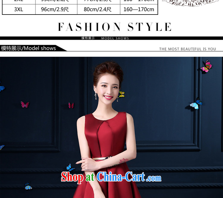 Evening Dress 2015 new summer banquet small dress short bridal wedding dress toast clothing dress women evening dress dark red 2 XL pictures, price, brand platters! Elections are good character, the national distribution, so why buy now enjoy more preferential! Health