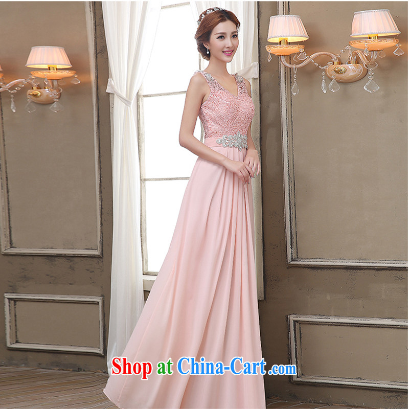 Pure bamboo yarn love 2015 new toast Service Bridal Fashion red wedding dress and long evening dress beauty bridesmaid summer uniform girls meat pink, and only the US is tailored to contact Customer Service