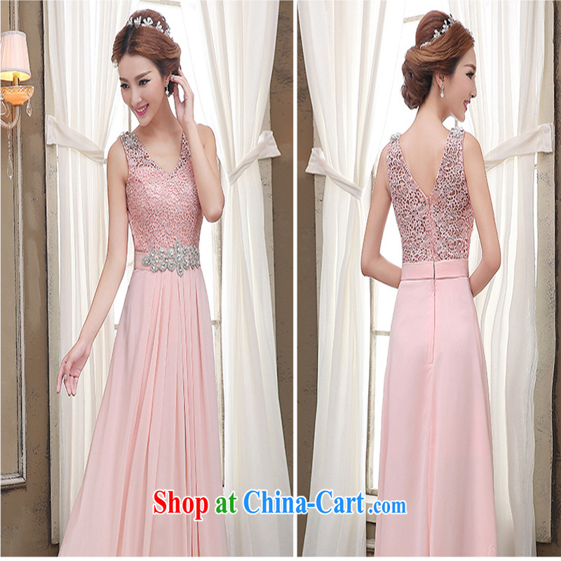 Pure bamboo yarn love 2015 new toast Service Bridal Fashion red wedding dress and long evening dress beauty bridesmaid summer uniform girls meat pink, and only the US is tailored to contact customer service, pure bamboo love yarn, shopping on the Internet