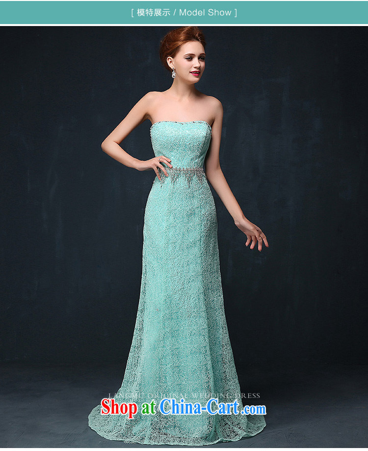 Luang Prabang in 2015 new lace bare chest beauty dress bride wedding toast clothing evening dress dress long summer Lake blue XL pictures, price, brand platters! Elections are good character, the national distribution, so why buy now enjoy more preferential! Health