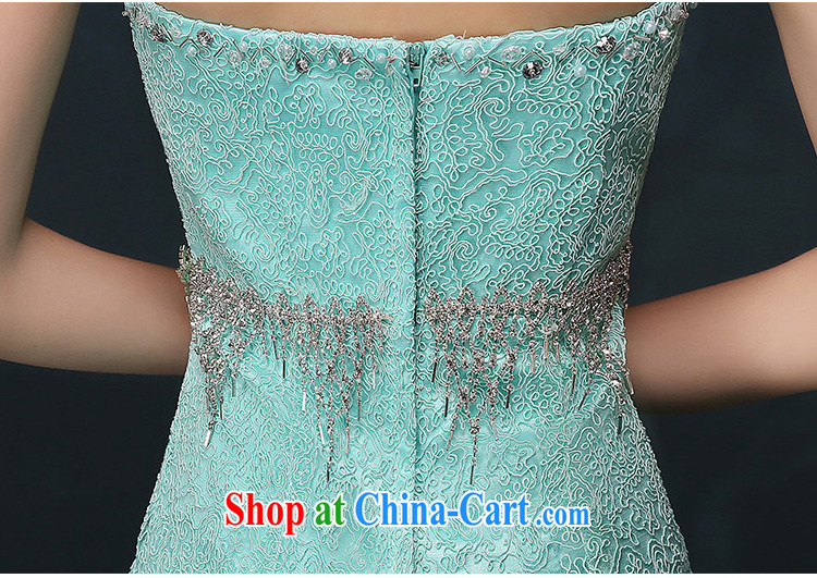 Luang Prabang in 2015 new lace bare chest beauty dress bride wedding toast clothing evening dress dress long summer Lake blue XL pictures, price, brand platters! Elections are good character, the national distribution, so why buy now enjoy more preferential! Health