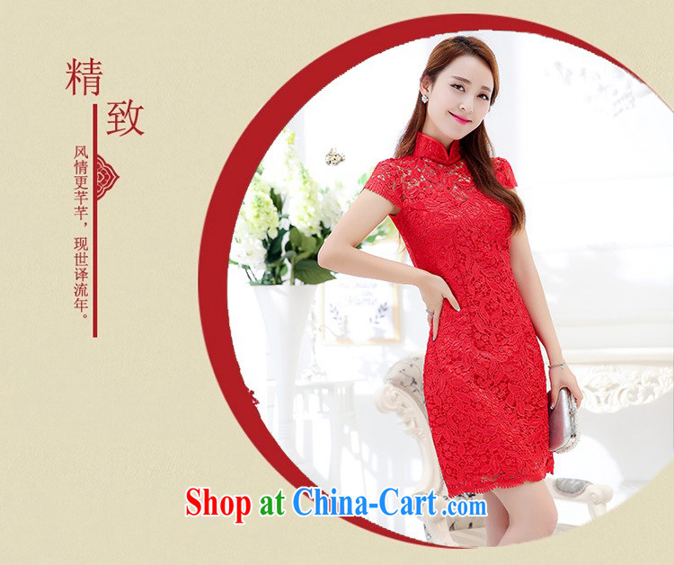 exclusive wedding dresses 2015 summer bridal dresses dresses package and short-sleeved gown red lace high collar bridesmaid dress wedding toast clothing beauty graphics thin, long red L pictures, price, brand platters! Elections are good character, the national distribution, so why buy now enjoy more preferential! Health