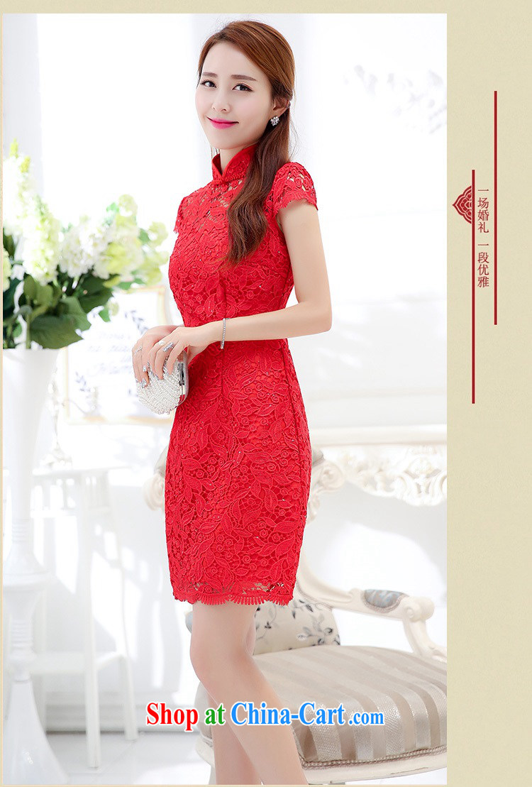exclusive wedding dresses 2015 summer bridal dresses dresses package and short-sleeved gown red lace high collar bridesmaid dress wedding toast clothing beauty graphics thin, long red L pictures, price, brand platters! Elections are good character, the national distribution, so why buy now enjoy more preferential! Health