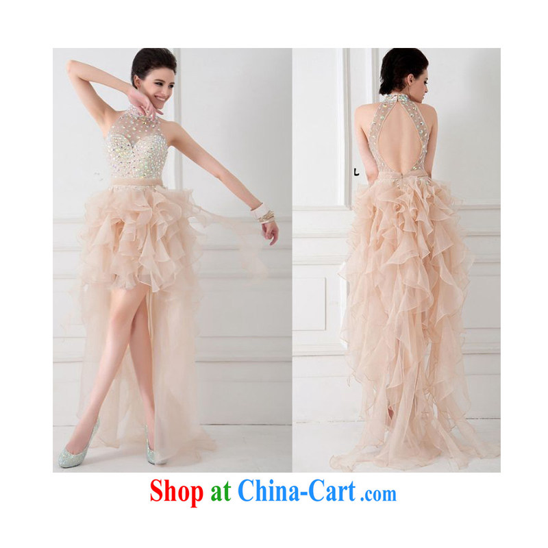 The beautiful yarn before after short length skirts summer 2015 new champagne is also stylish and slim body graphics thin sexy short skirts toast clothing factory direct, beautiful yarn (nameilisha), shopping on the Internet