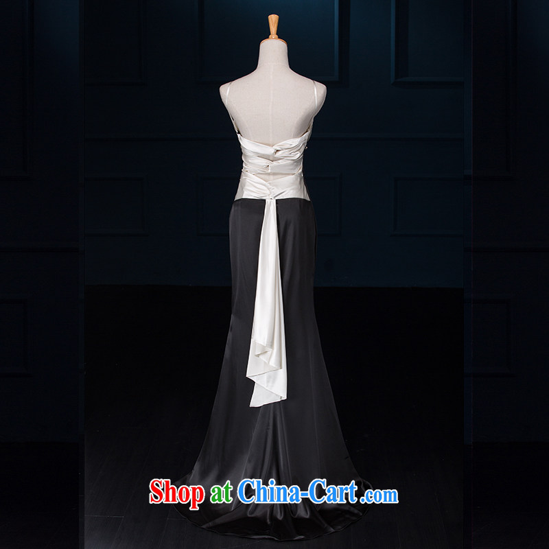 It is the JUSERE high-end wedding dresses 2015 new summer evening dress short bridesmaid toast Evening Dress shoulders small dress and multi-color optional 4898 M black-and-white, it is not set, on-line shopping