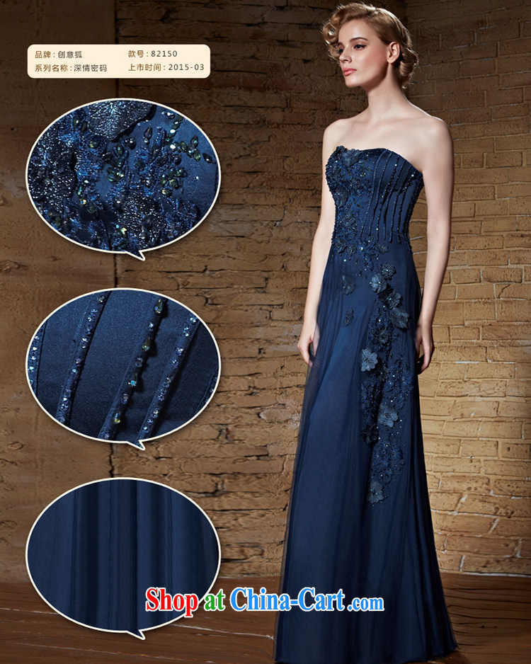 Creative Fox Evening Dress 2015 new blue towel chest banquet dress manually staple Pearl dress skirt the annual dress toast serving 82,150 blue XXL pictures, price, brand platters! Elections are good character, the national distribution, so why buy now enjoy more preferential! Health
