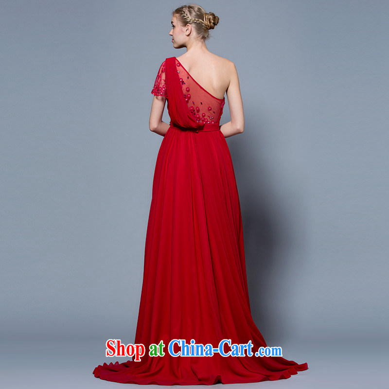A yarn wedding dresses 2014 new single shoulder-waist small-tail bridal dresses serving toast red 30250862 red S code 155/80 A in stock, a yarn, shopping on the Internet