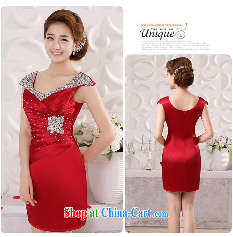 Pure bamboo love yarn short bows Service Bridal Fashion 2015 new dual-shoulder banquet dress hostess dresses beauty spring and summer red XXL pictures, price, brand platters! Elections are good character, the national distribution, so why buy now enjoy more preferential! Health