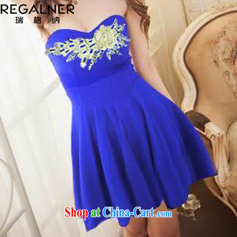 Ryan, the 2015 summer new, my store women's clothing dresses and elegant embroidery spend the bare chest dress dress bridesmaid clothing red, code, Ryan Wagner (REGALNER), shopping on the Internet