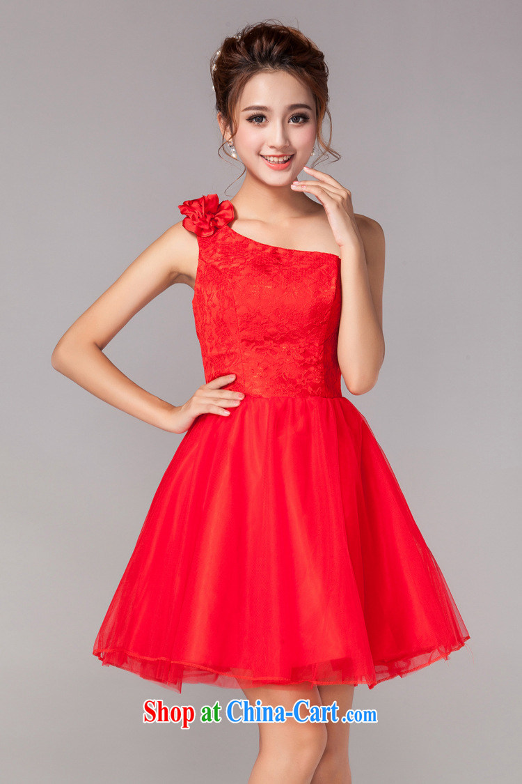 Optimize video 2015 new short red marriages wedding dresses serving toast bridesmaid clothing dress spring and summer dresses small DM 5104 single shoulder type L pictures, price, brand platters! Elections are good character, the national distribution, so why buy now enjoy more preferential! Health