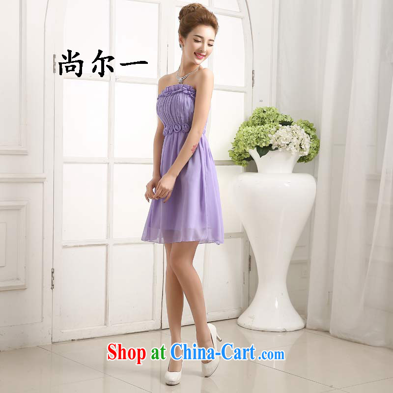 There's a new summer, bridesmaid dress bridesmaid service sister skirt dresses annual concert 6411 serving light purple are code, there's a, shopping on the Internet
