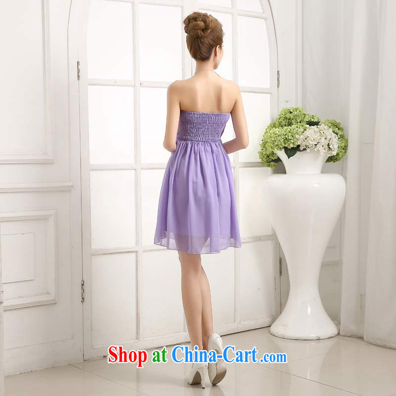 There's a new summer, bridesmaid dress bridesmaid service sister skirt dresses annual concert 6411 serving light purple are code, there's a, shopping on the Internet