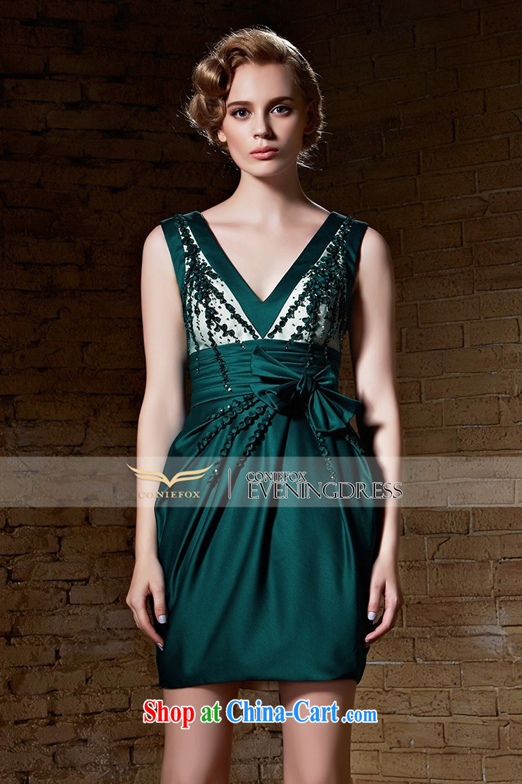 Creative Fox 2015 new high-end custom dress green dress short dress uniform toast dress beauty vest dress skirt 82,182 green tailored pictures, price, brand platters! Elections are good character, the national distribution, so why buy now enjoy more preferential! Health