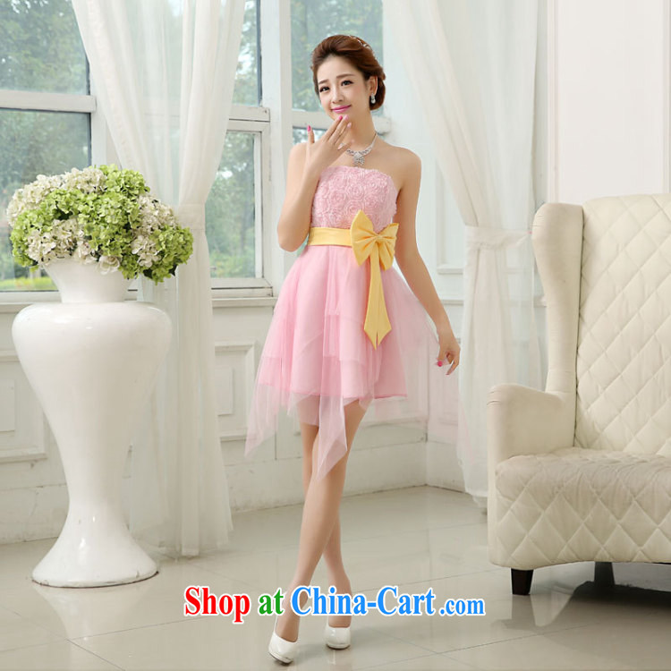 There's a new paragraph bridesmaid dress short, bride's sister's wedding dress bridesmaid serving small dress girls 6412 champagne color, pictures, price, brand platters! Elections are good character, the national distribution, so why buy now enjoy more preferential! Health