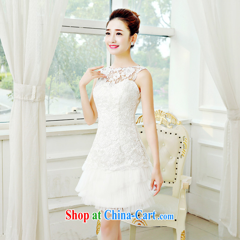 Syria Time dress 2015 new Korean red short banquet spring and summer toast serving marriages and stylish bridesmaid female white XXL, time, and shopping on the Internet