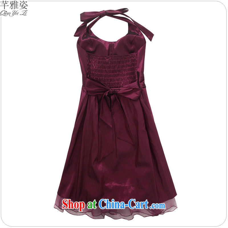 The 2015 new sexy back exposed U dress collar is also bow-tie dress code and annual fashion Evening Dress dress hosted dress fuchsia XXL approximately 140 - 160 jack, constitution, Jacob (QIANYAZI), online shopping