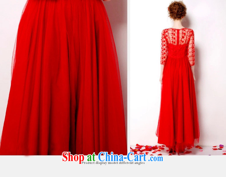 Fees M Lai 2015 retro lace red petticoat bridal 9M large long skirt dress red embroidered dresses 7072 red L pictures, price, brand platters! Elections are good character, the national distribution, so why buy now enjoy more preferential! Health