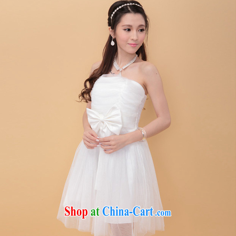 Energy, Philip Li bridesmaid dress short stylish nets multi-colored shaggy butterfly knot dress bridal toast serving white L, energy, Philip Li (mode file), and, on-line shopping