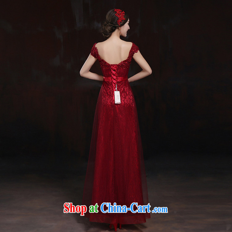 Toasting Service Bridal Fashion 2014 new marriage shoulders red evening dress long, cultivating the dress female dark red L pictures, price, brand platters! Elections are good character, the national distribution, so why buy now enjoy more preferential! Health
