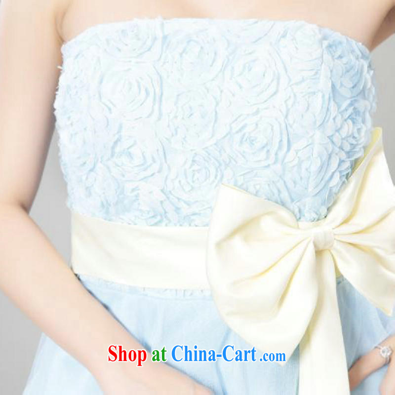 There's a new summer, bridal bridesmaid clothing short, small dress shaggy skirts dresses etiquette service performance 6502 sky blue are code, it's a, and shopping on the Internet