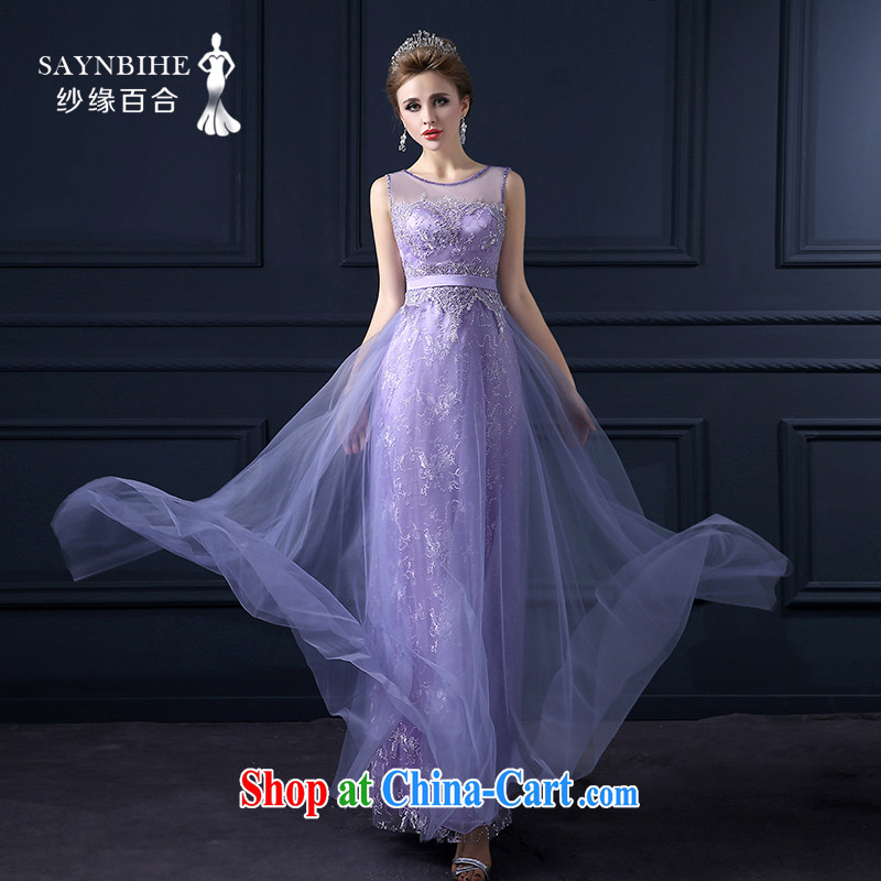 Yarn edge 100, wedding dresses 2015 new marriages served toast won a Version field shoulder graphics thin uniforms lace long dress banquet service sweet bridesmaid serving light purple advanced customization, and yarn edge 100, and, on-line shopping