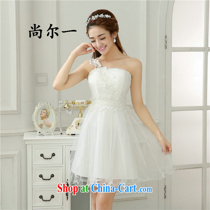 There is a bride's wedding toast service 2015 short, small dress banquet dress bridesmaid dress uniform girls summer 6505 white are code